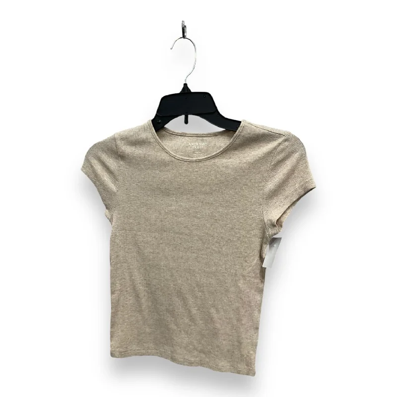 women's tops for those who want to make a bold fashion statement with their choice of topsTop Short Sleeve By American Eagle In Beige, Size: S