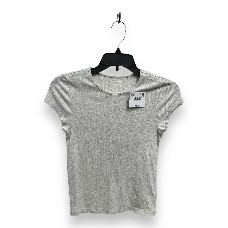 women's tops for those who want to add a touch of elegance and sophistication to their everyday wearTop Short Sleeve By American Eagle In Grey, Size: S