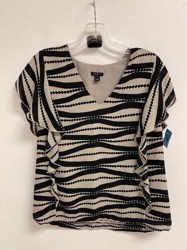 women's tops for those who value both quality and affordabilityTop Short Sleeve By Ann Taylor In Black & Cream, Size: M