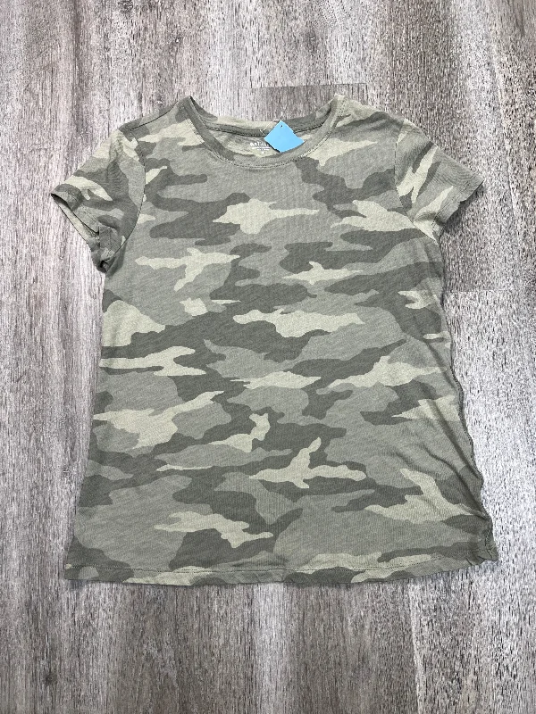 women's tops for mixing and matching with different bottomsTop Short Sleeve By Athleta In Camouflage Print, Size: M