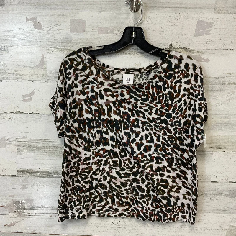 women's tops for those who want to make a bold fashion statement with their choice of topsTop Short Sleeve By Cabi In Animal Print, Size: Xs