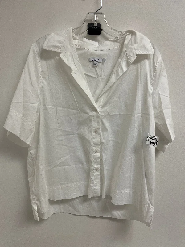 chic women's tops for everyday wearTop Short Sleeve By Chicos In White, Size: Xl