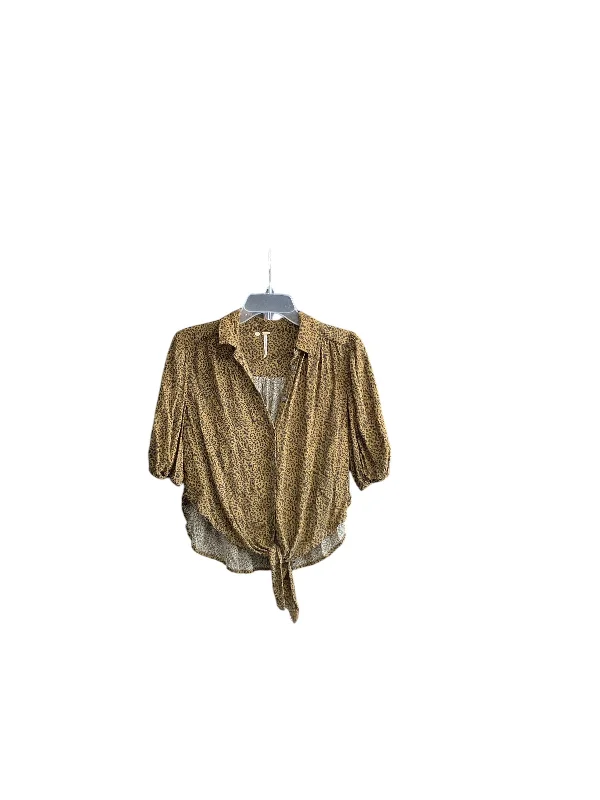 women's tops for those who refuse to compromise on styleTop Short Sleeve By Free People In Leopard Print, Size: Xs