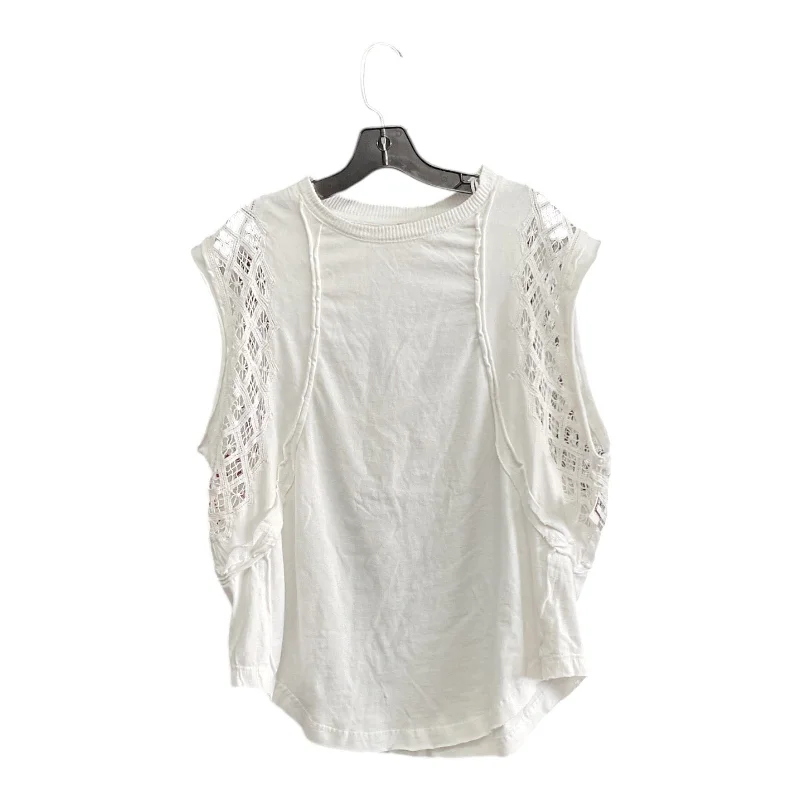 women's tops for wedding guest attireTop Short Sleeve By Free People In White, Size: S