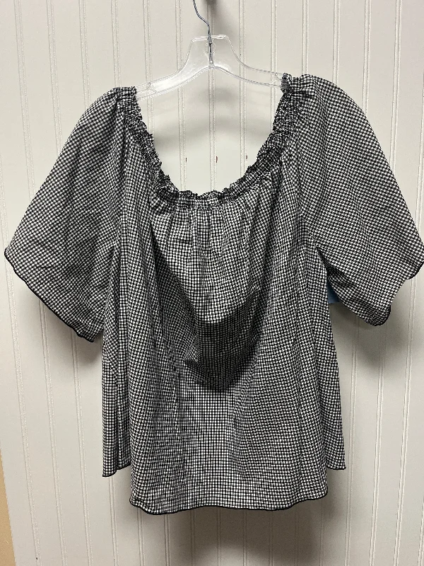 women's tops that offer a perfect blend of style, comfort, and affordabilityTop Short Sleeve By Lane Bryant In Black & White, Size: 3x