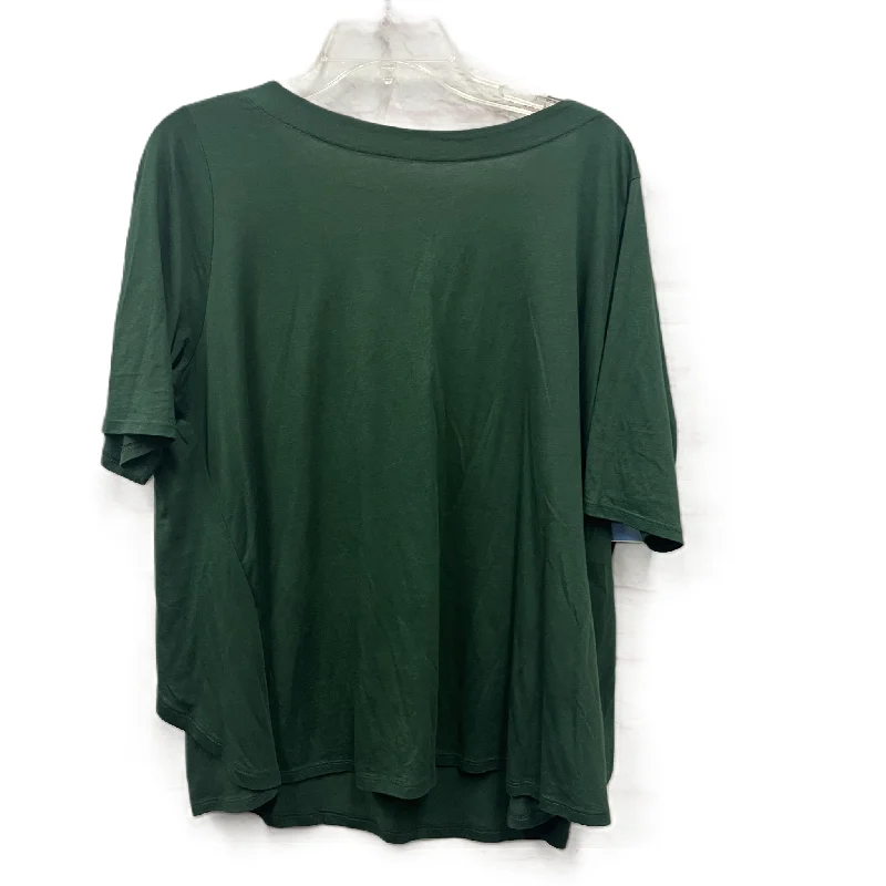 luxury women's topsTop Short Sleeve By Loft In Green, Size: Xl