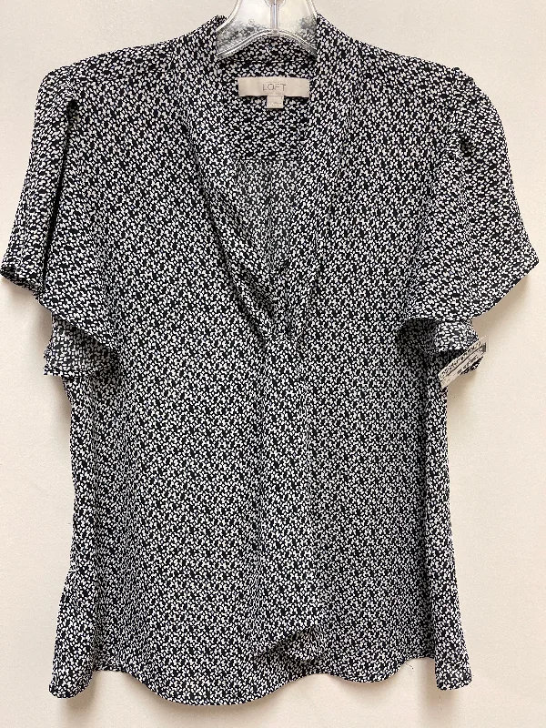 women's tops for date nightsTop Short Sleeve By Loft In Navy, Size: Xs