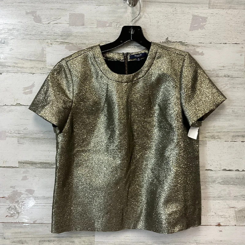 women's tops with cold-shoulder cuts and lace detailingTop Short Sleeve By Madewell In Gold, Size: M