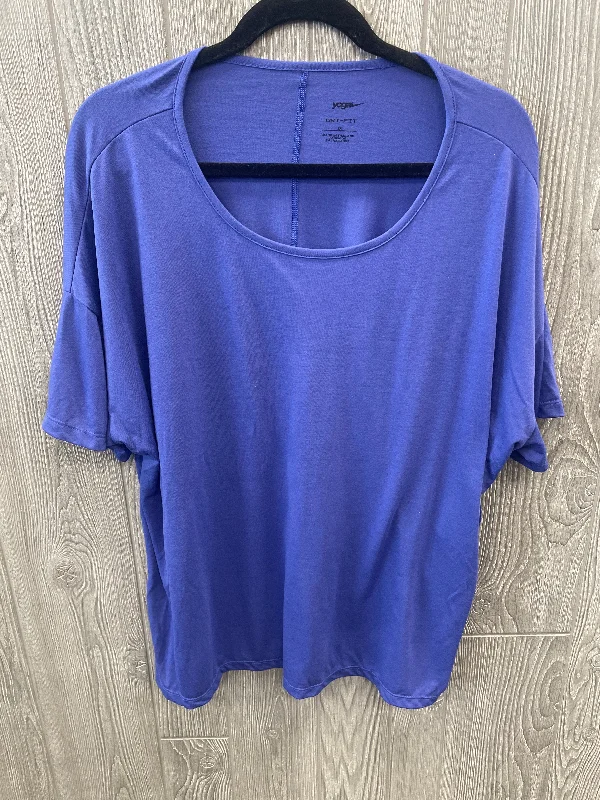 women's tops for vintage fashion enthusiastsTop Short Sleeve By Nike In Purple, Size: 2x