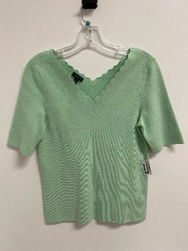 women's tops for beach outingsTop Short Sleeve By Talbots In Green, Size: M