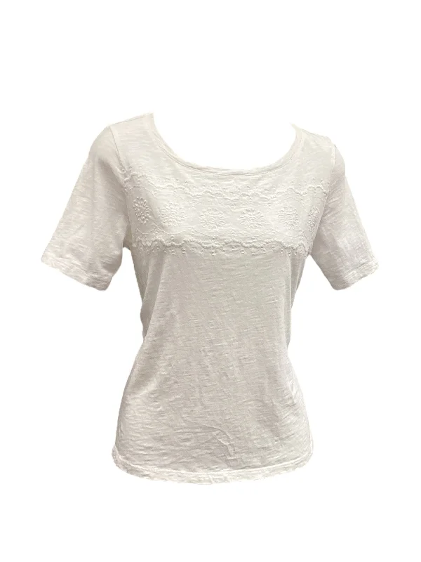 women's tops for those who want to stay warm and stylish during colder weatherTop Short Sleeve By Talbots In White, Size: S