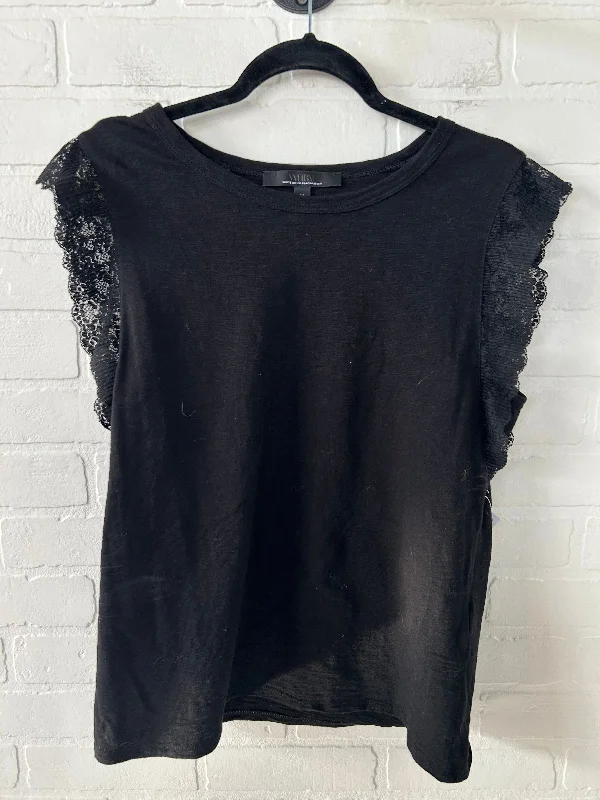 women's tops with embroidery detailsTop Short Sleeve By White House Black Market In Black, Size: M