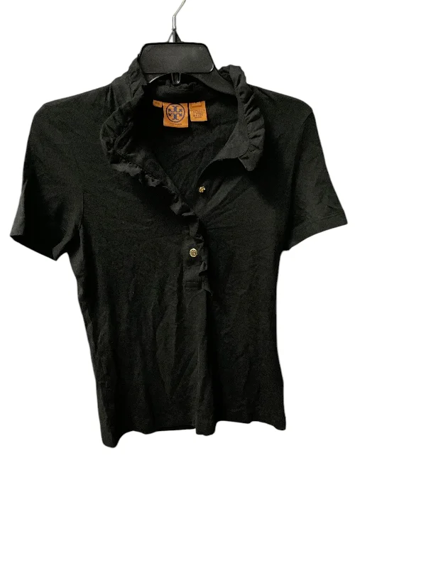 women's tops with embroidery detailsTop Short Sleeve Designer By Tory Burch In Black, Size: M